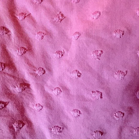 LoveShackFancy Coral Pink Swiss Dot Babydoll Mini Dress Size 8 Cottagecore - Picture 2 of 11